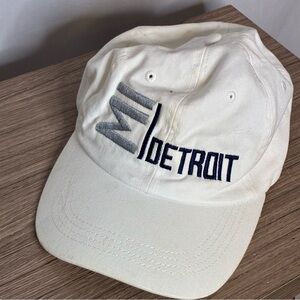🐼 3/$25 White Detroit Unisex Baseball Cap OSFA